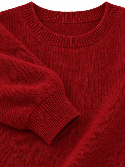 Full Size Classic Crew Neck Sweater Plus Size