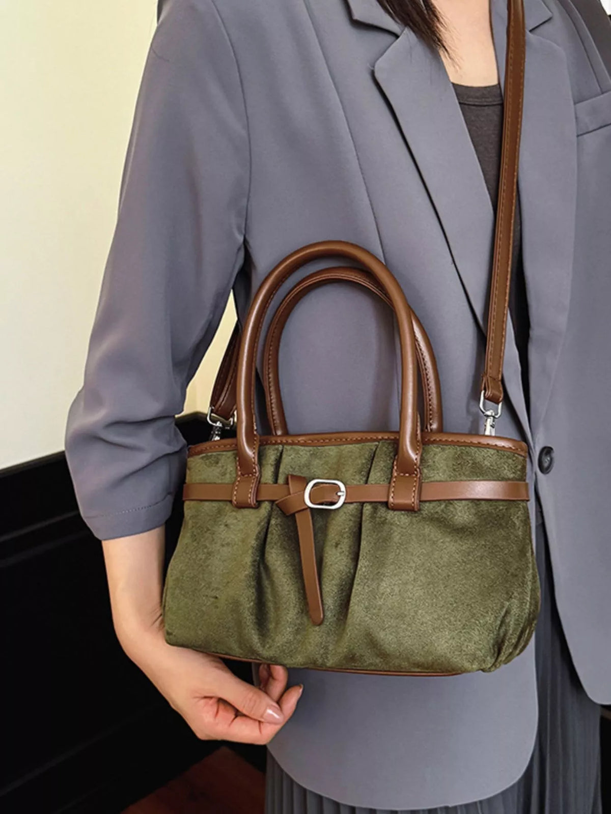 Vintage Ruched Crossbody Bag