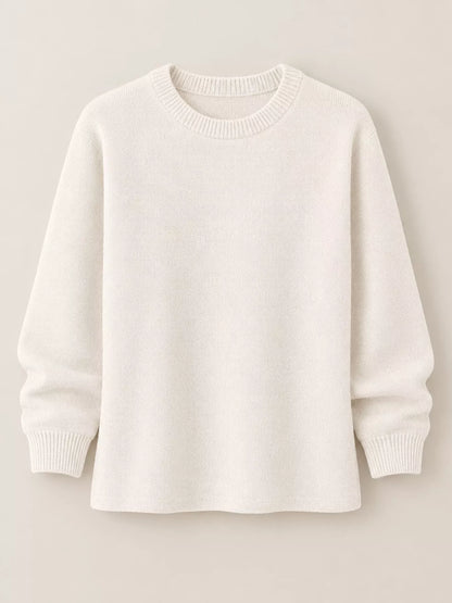 Full Size Classic Crew Neck Sweater Plus Size