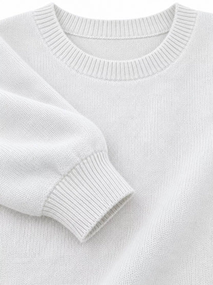 Full Size Classic Crew Neck Sweater Plus Size
