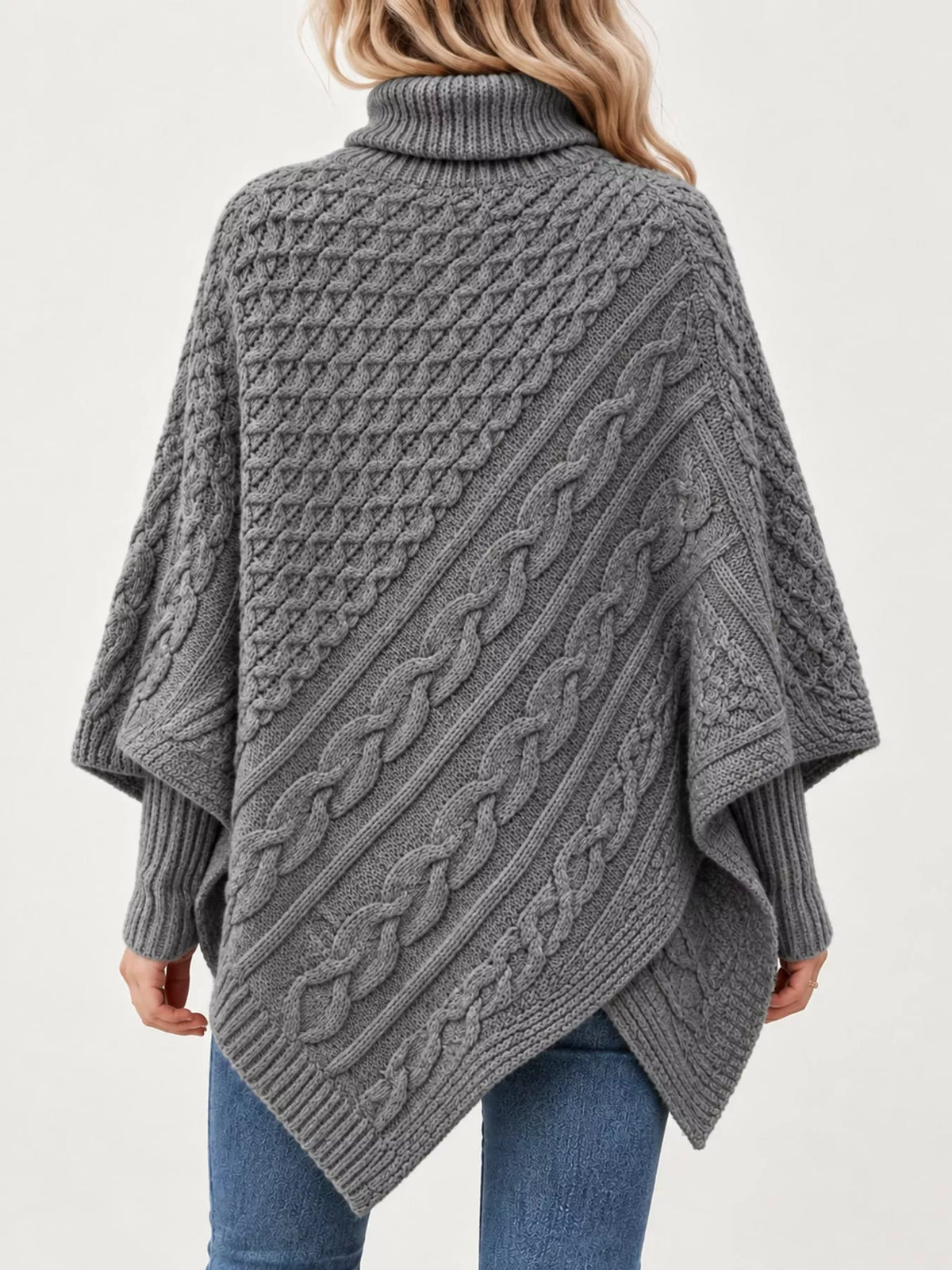 Turtleneck Cable-Knit Sweater