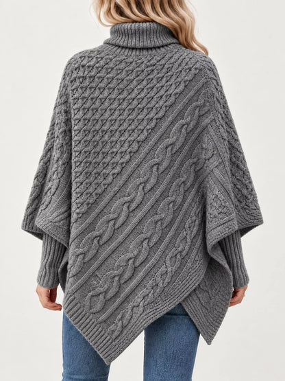 Turtleneck Cable-Knit Sweater