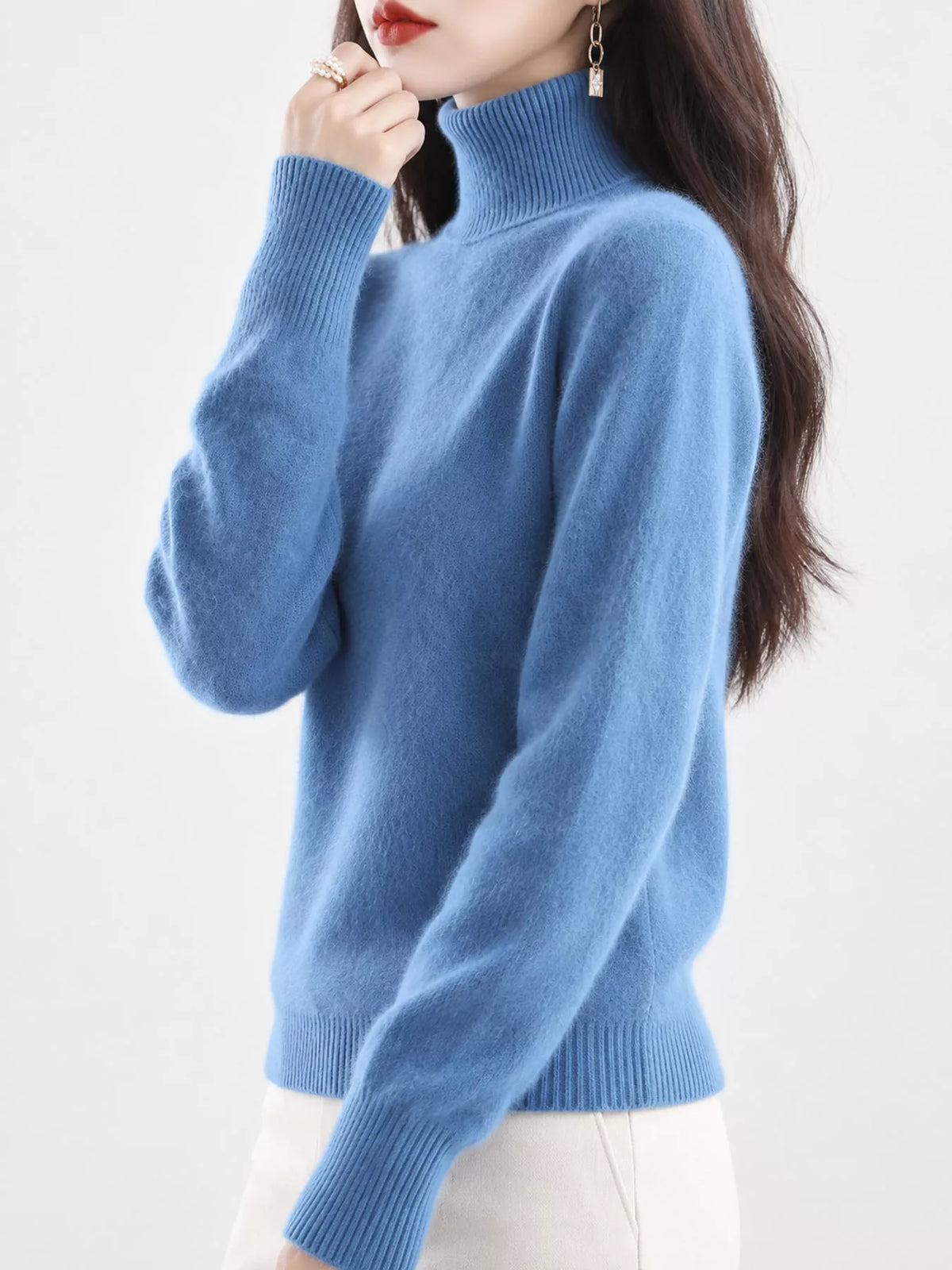 Full Size Turtleneck Long Sleeve Sweater Plus Size