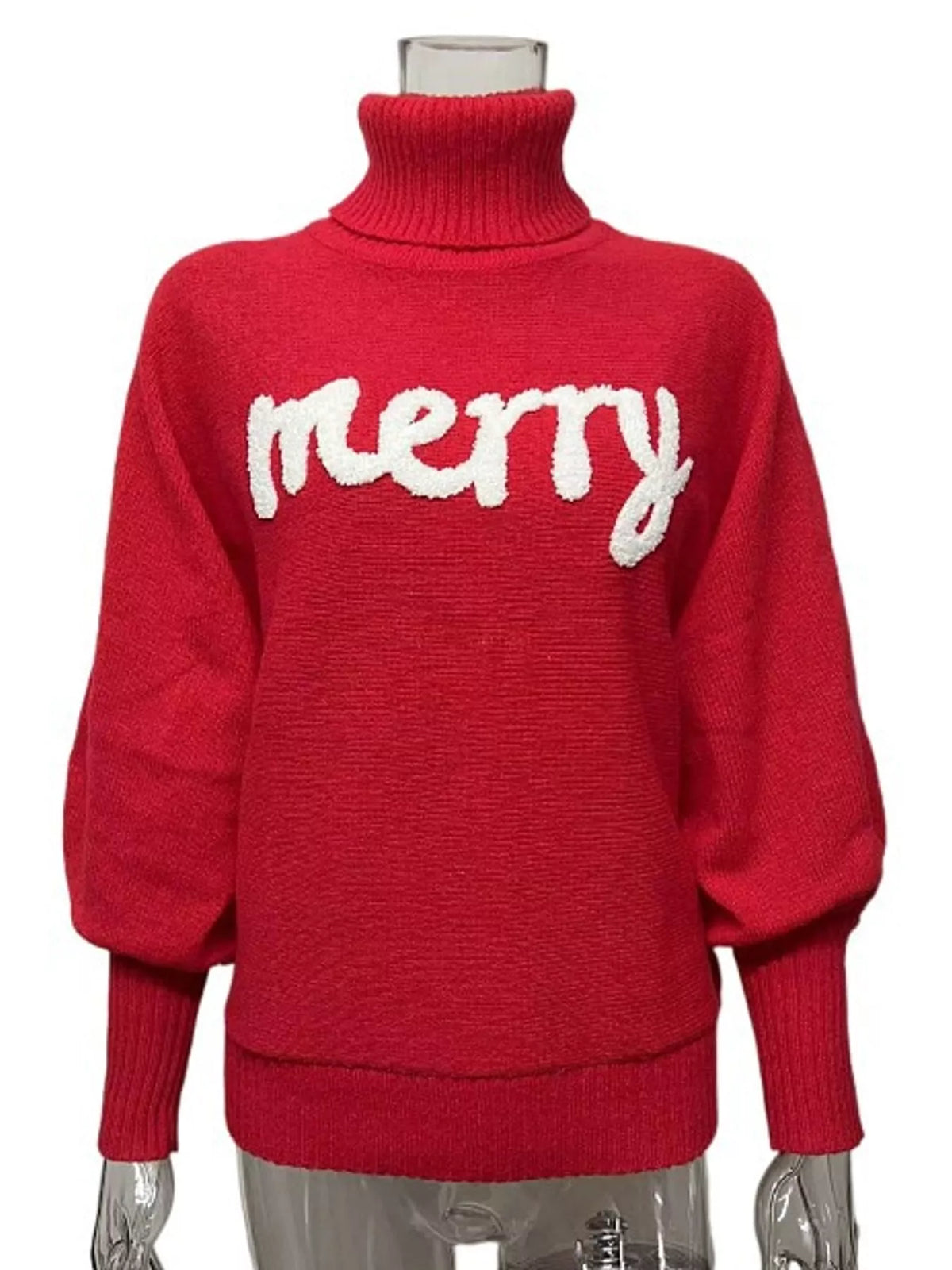 Christmas Letter Turtleneck Sweater