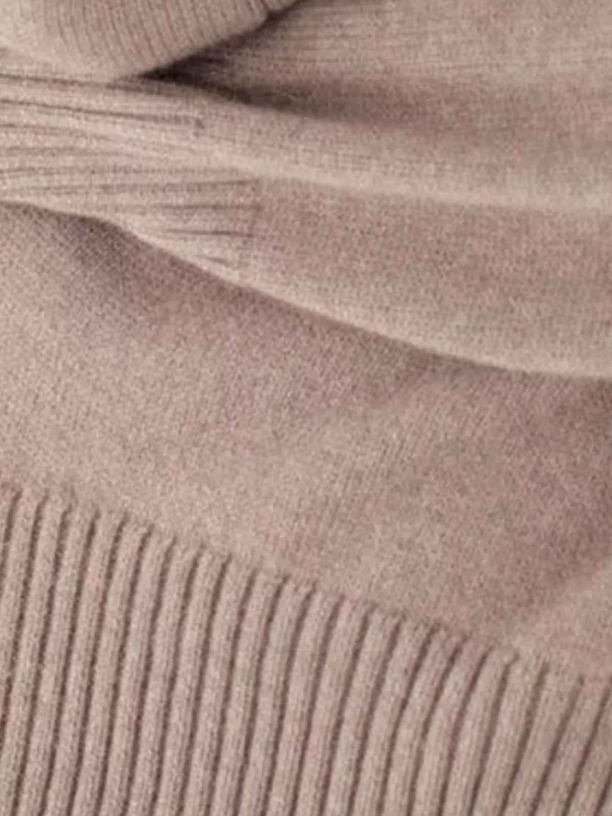 Turtleneck Dropped Shoulder Sweater