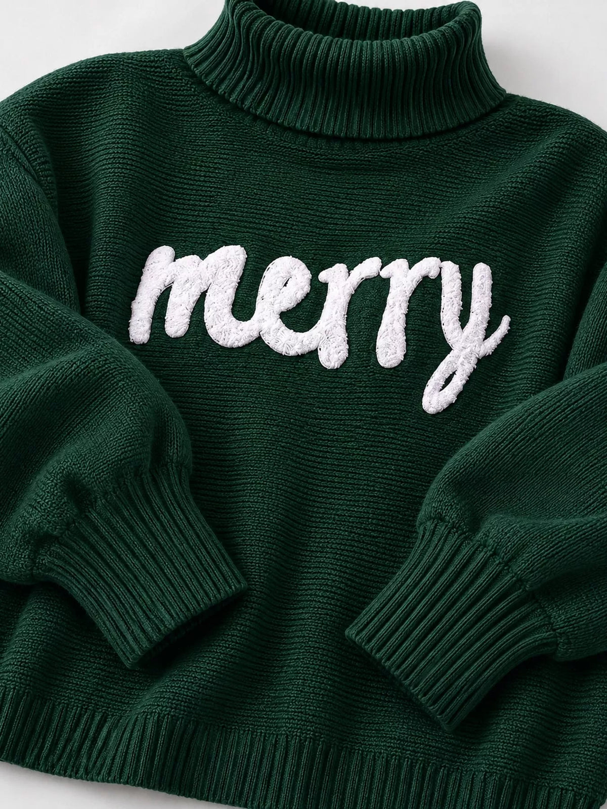Christmas Letter Turtleneck Sweater