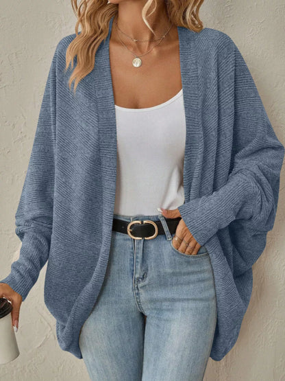Open-Front Batwing Sleeve Cardigan