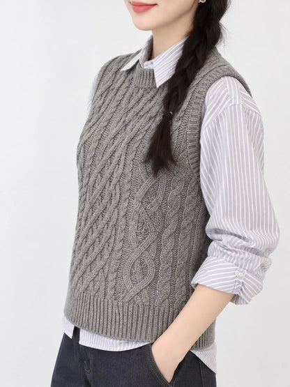 Cable-Knit Sweater Vest