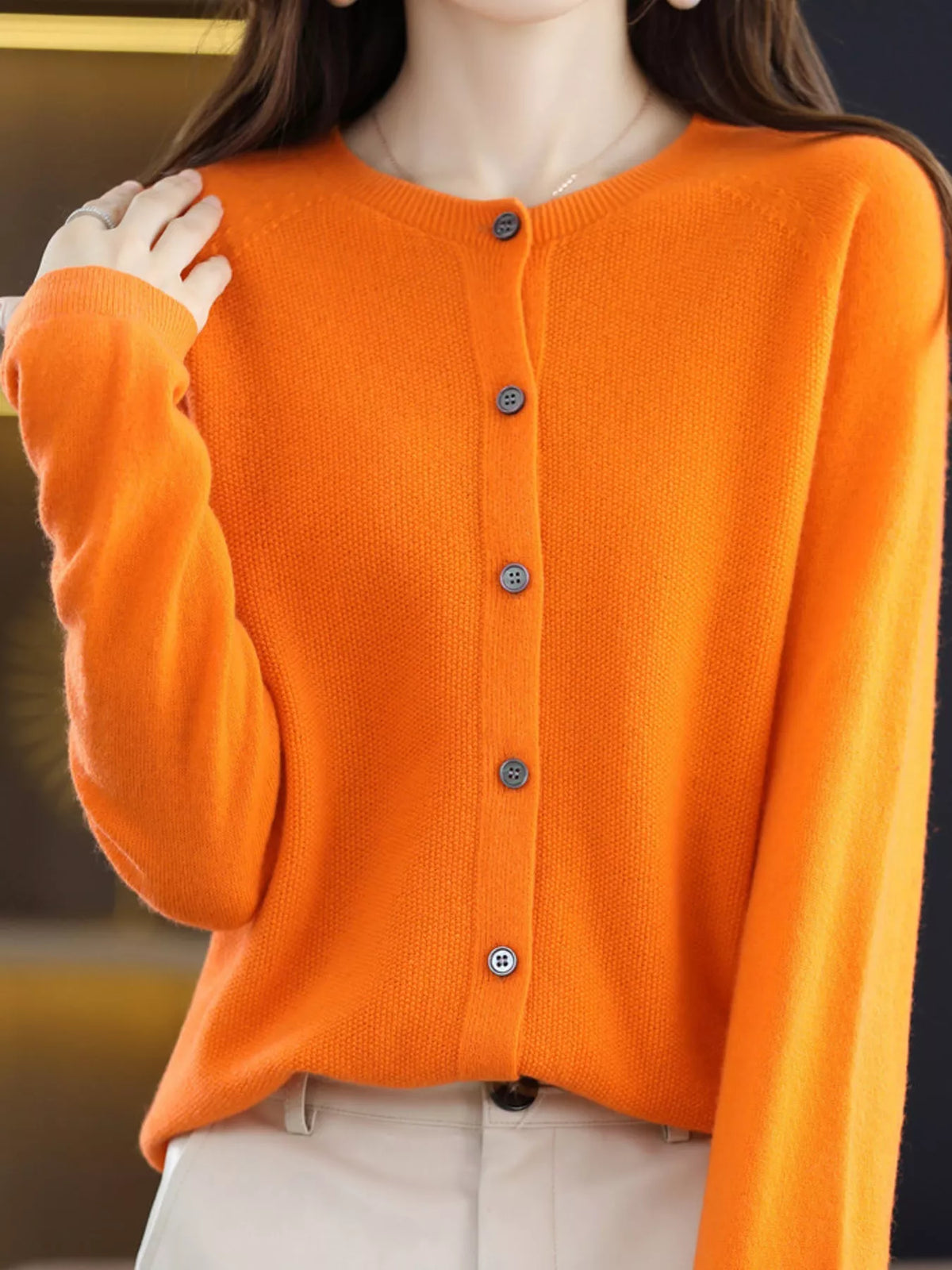 Button-Down Long Sleeve Cardigan