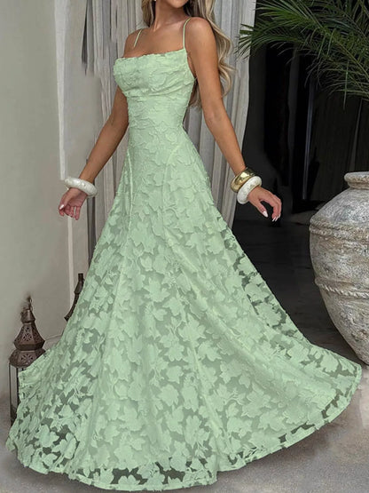 Backless Lace Maxi Dress