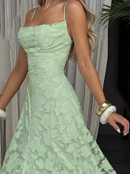 Backless Lace Maxi Dress
