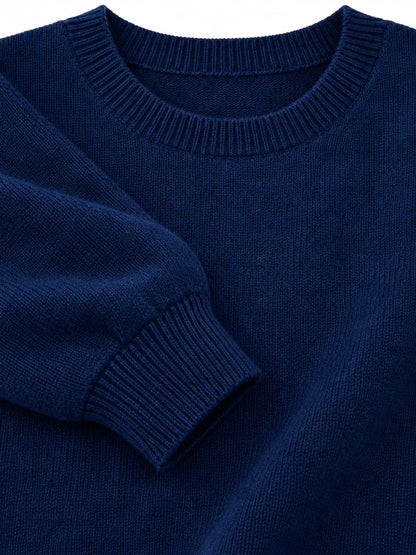 Full Size Classic Crew Neck Sweater Plus Size