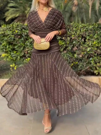 Full Size Off-Shoulder Ruched Maxi Dress Plus Size