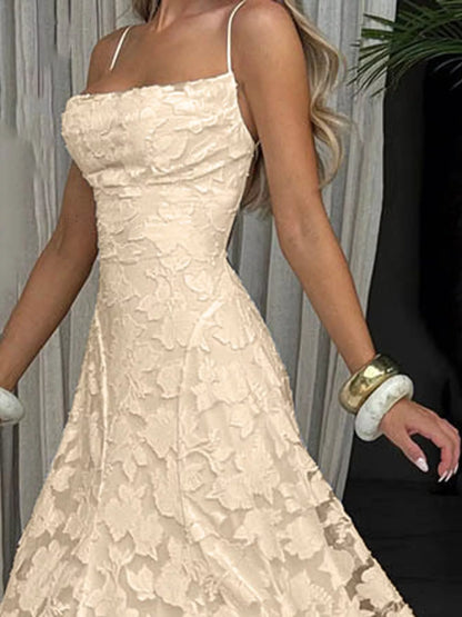 Backless Lace Maxi Dress
