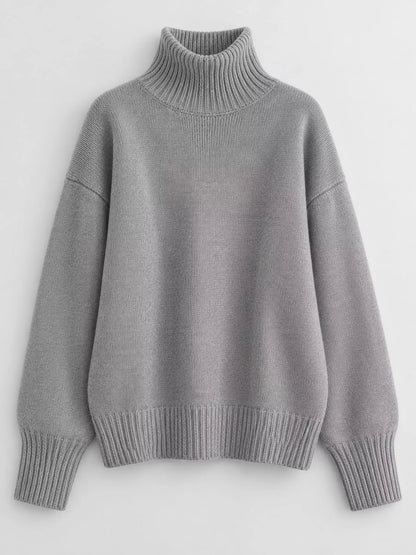 Turtleneck Dropped Shoulder Sweater