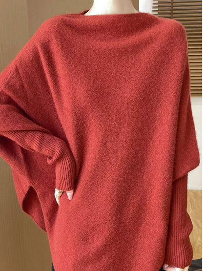 Asymmetrical Lantern Sleeve Sweater