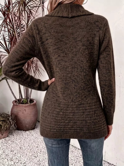 Full Size Open Front Long Sleeve Cardigan Plus Size