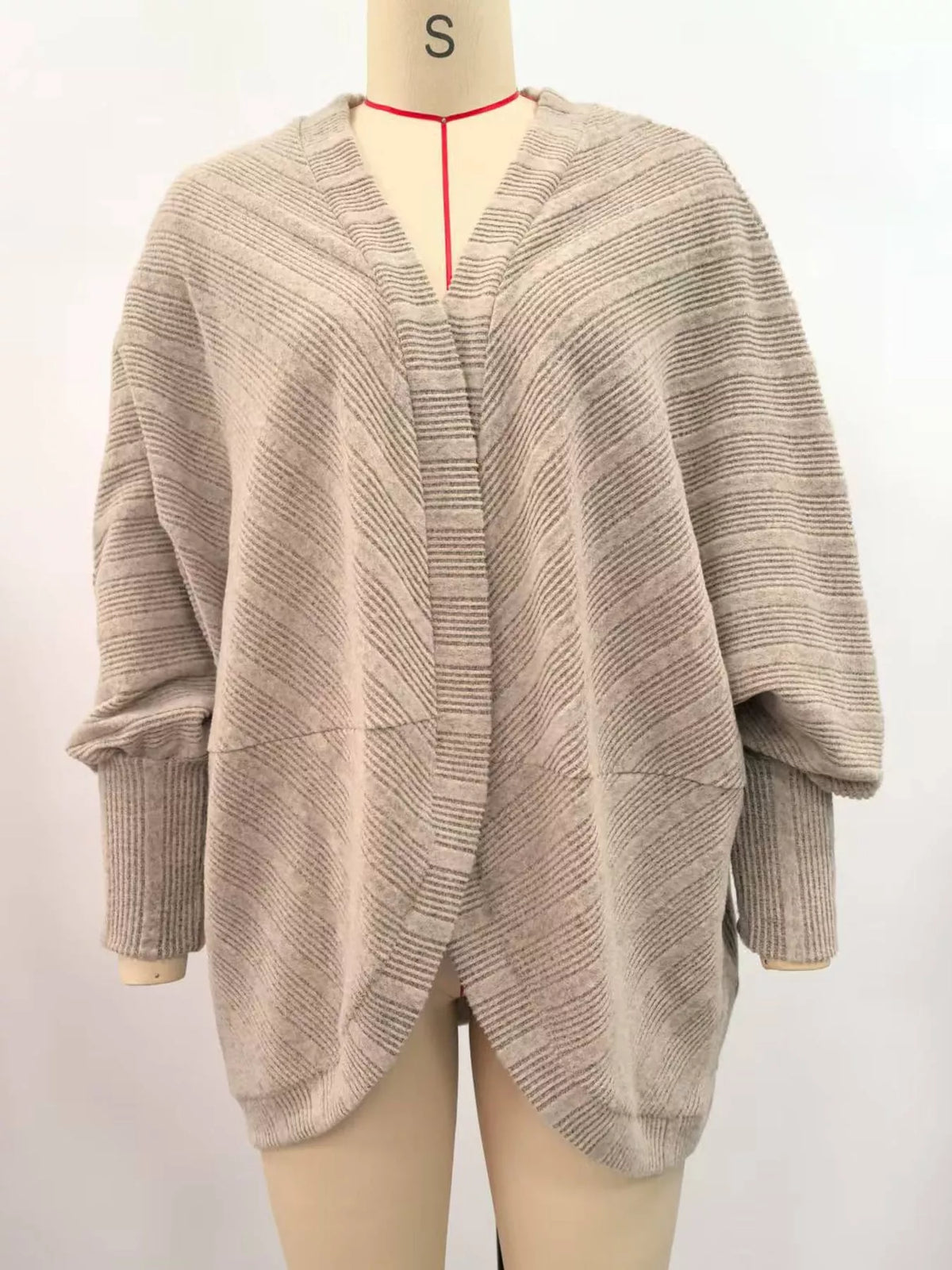 Open-Front Batwing Sleeve Cardigan