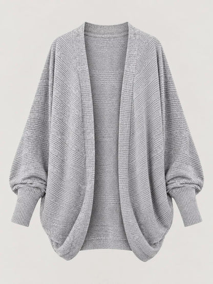 Open-Front Batwing Sleeve Cardigan