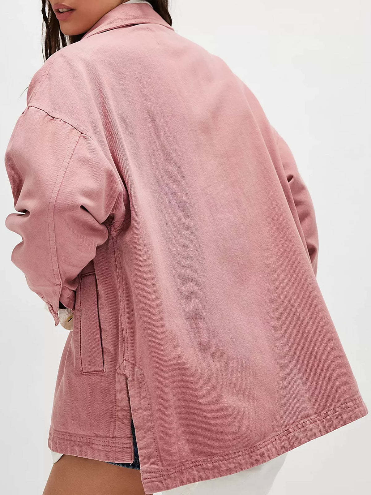 Button Up Long Sleeve Denim Jacket