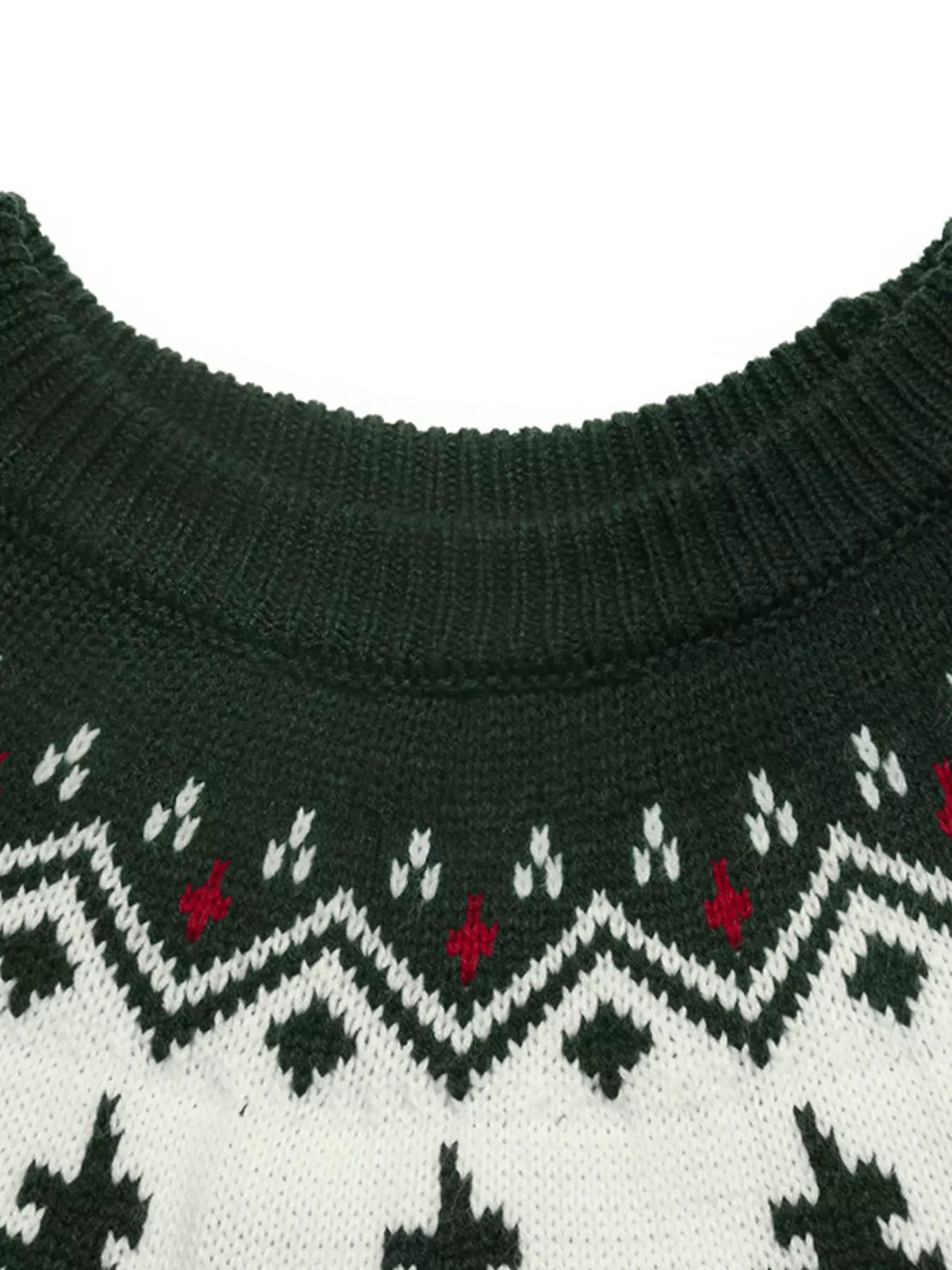 Christmas Tree Pattern Round Neck Sweater