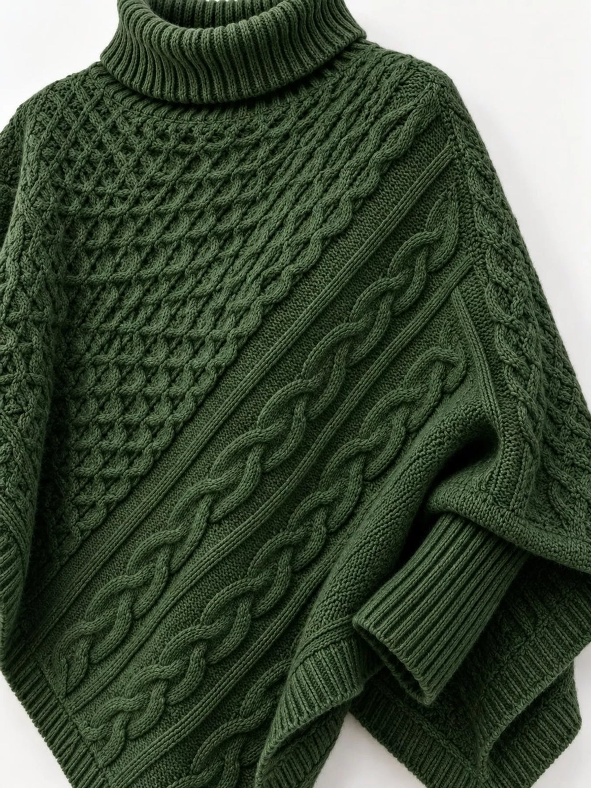Turtleneck Cable-Knit Sweater