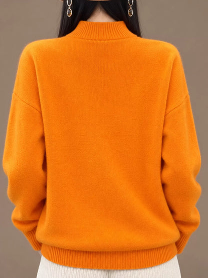 Turtleneck Dropped Shoulder Sweater