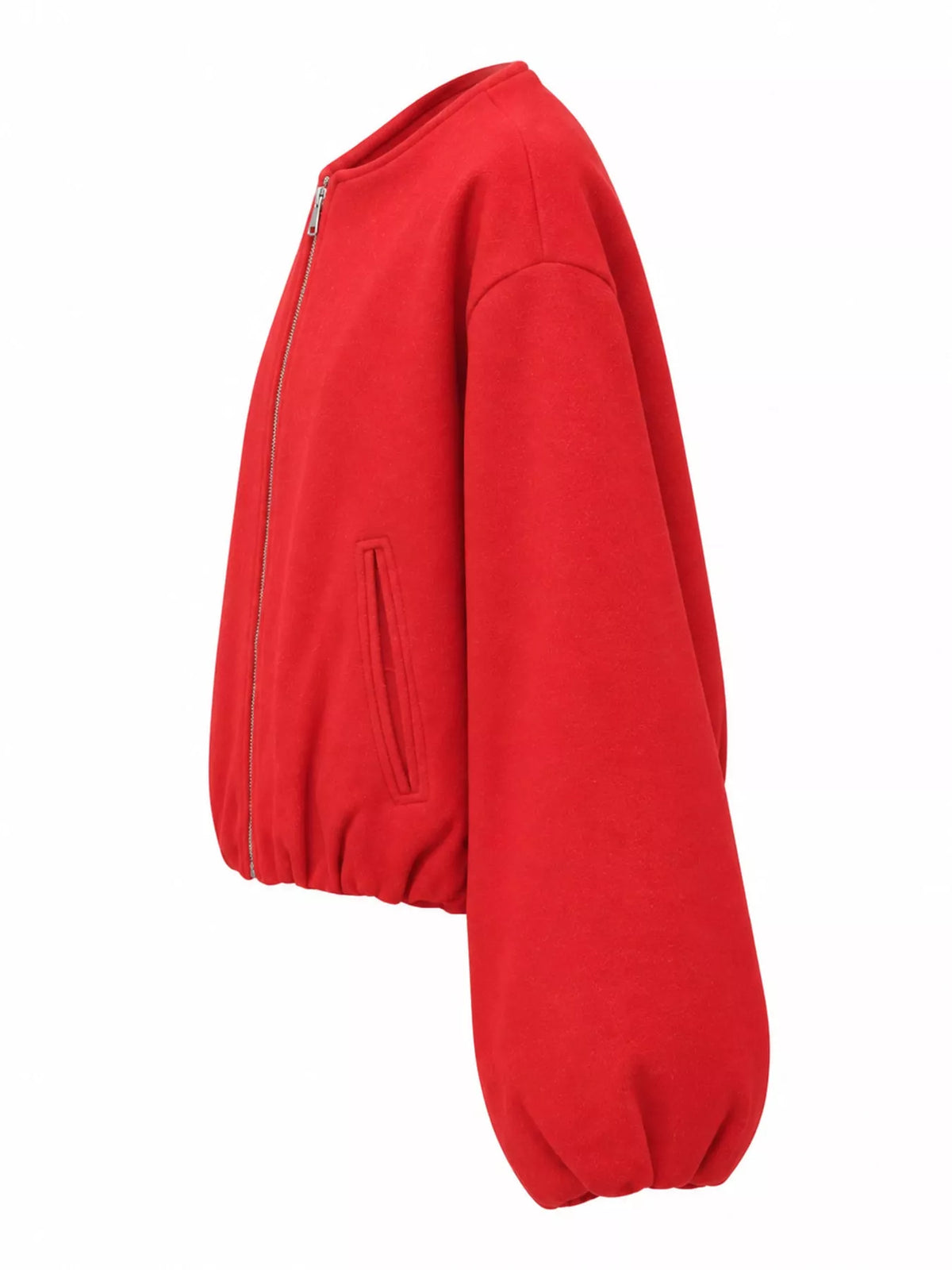 Fleece Zip-Up Cropped Jacket