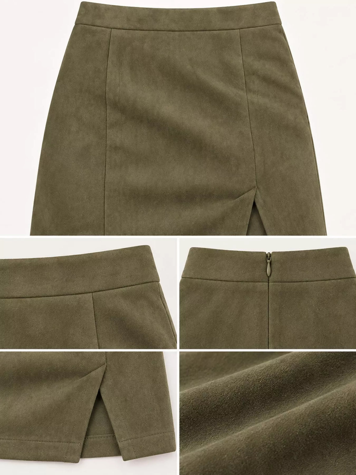High-Waisted Slit Skirt
