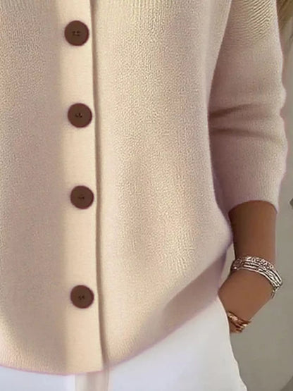 Full Size Collared Button-Down Knit Cardigan Plus Size