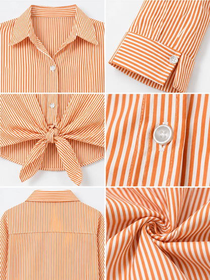 Casual Striped Button-Down Shirt
