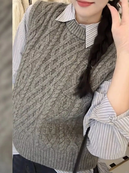 Cable-Knit Sweater Vest
