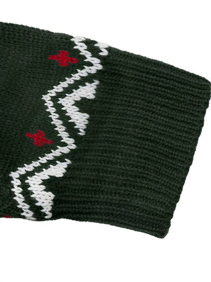 Christmas Tree Pattern Round Neck Sweater