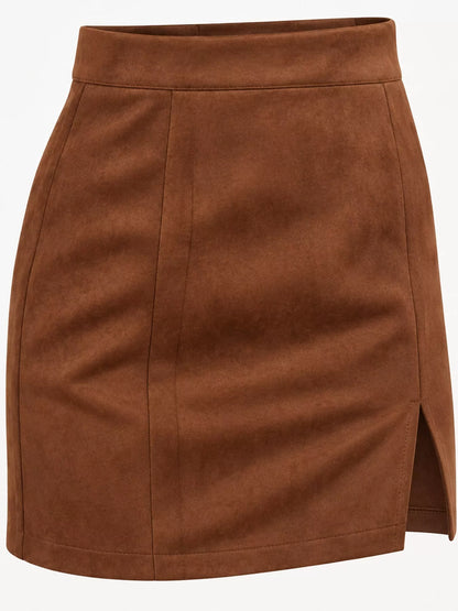High-Waisted Slit Skirt