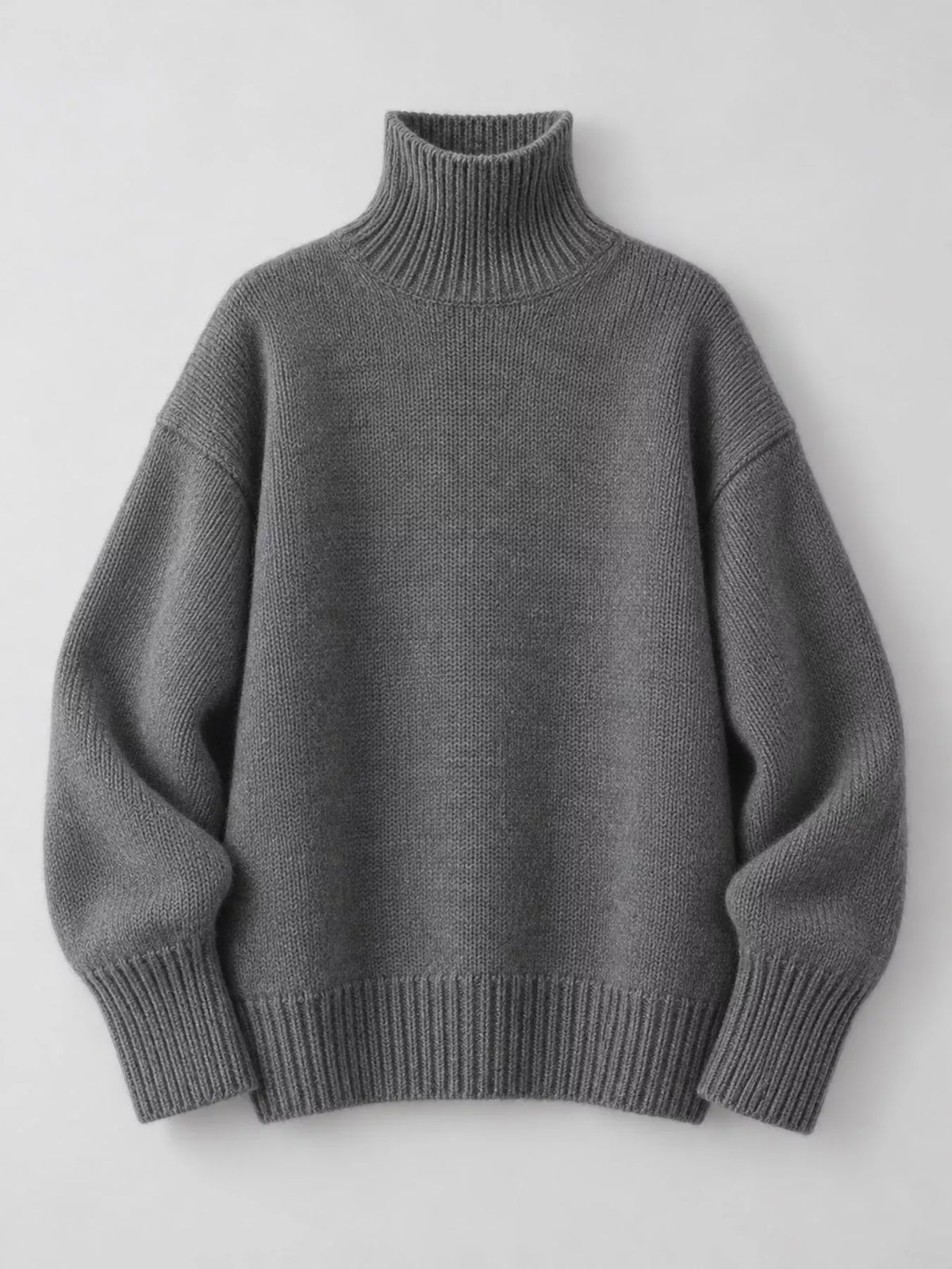 Turtleneck Dropped Shoulder Sweater