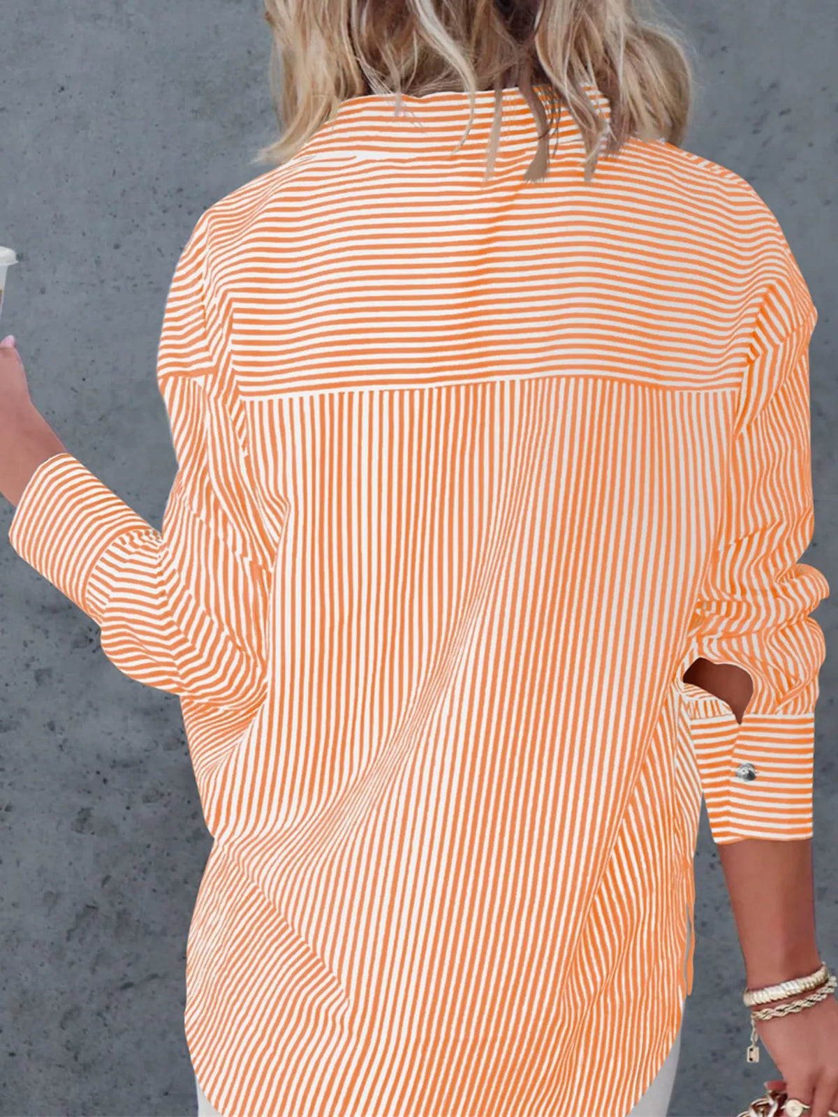 Casual Striped Button-Down Shirt
