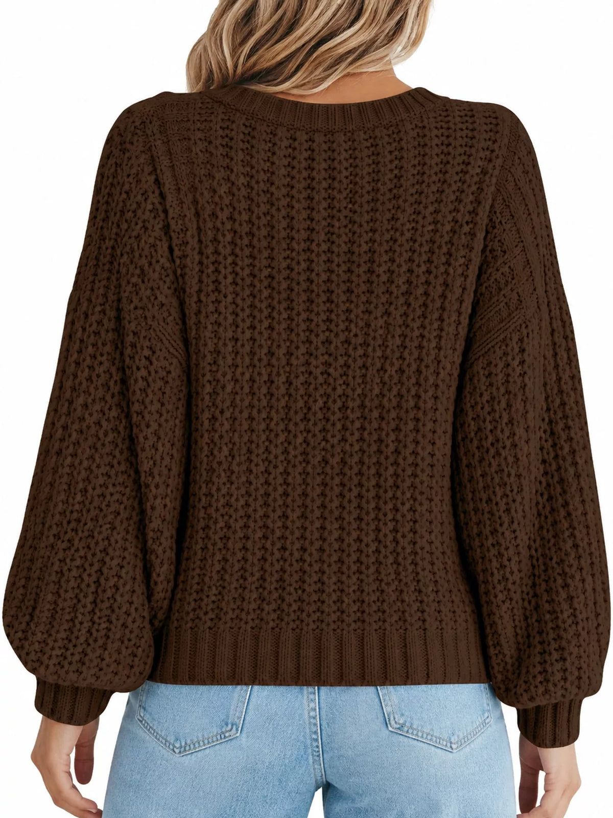 Full Size Chunky Knit Button-Down Cardigan Plus Size