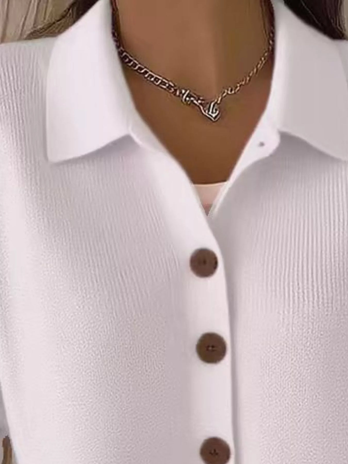 Full Size Collared Button-Down Knit Cardigan Plus Size