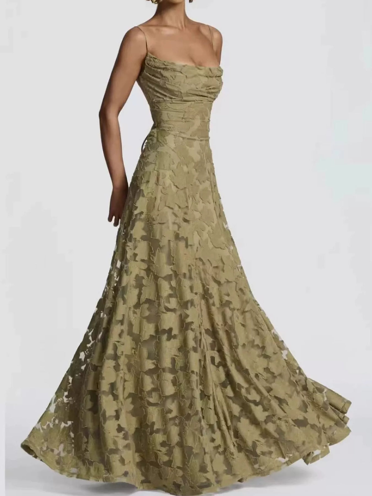 Backless Lace Maxi Dress