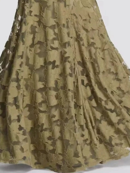 Backless Lace Maxi Dress