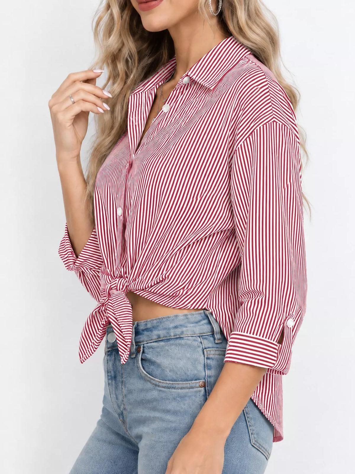 Casual Striped Button-Down Shirt
