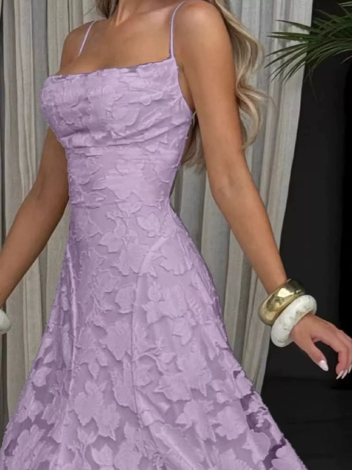 Backless Lace Maxi Dress