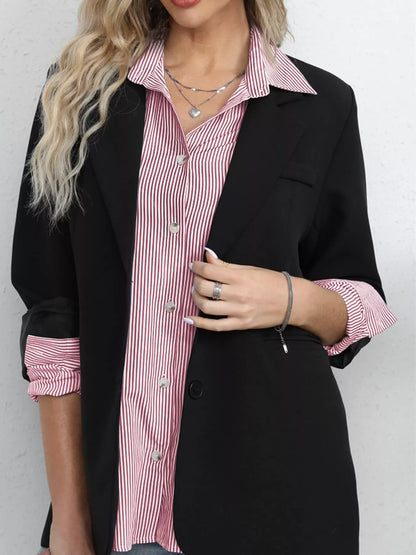 Casual Striped Button-Down Shirt