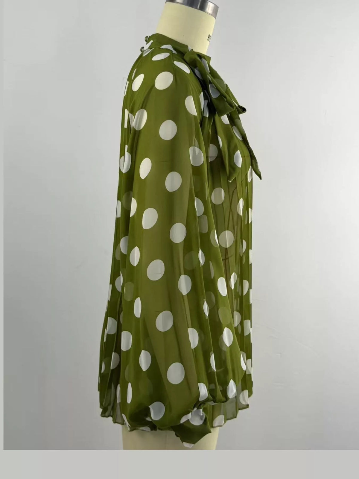Polka Dot Long Sleeve Blouse