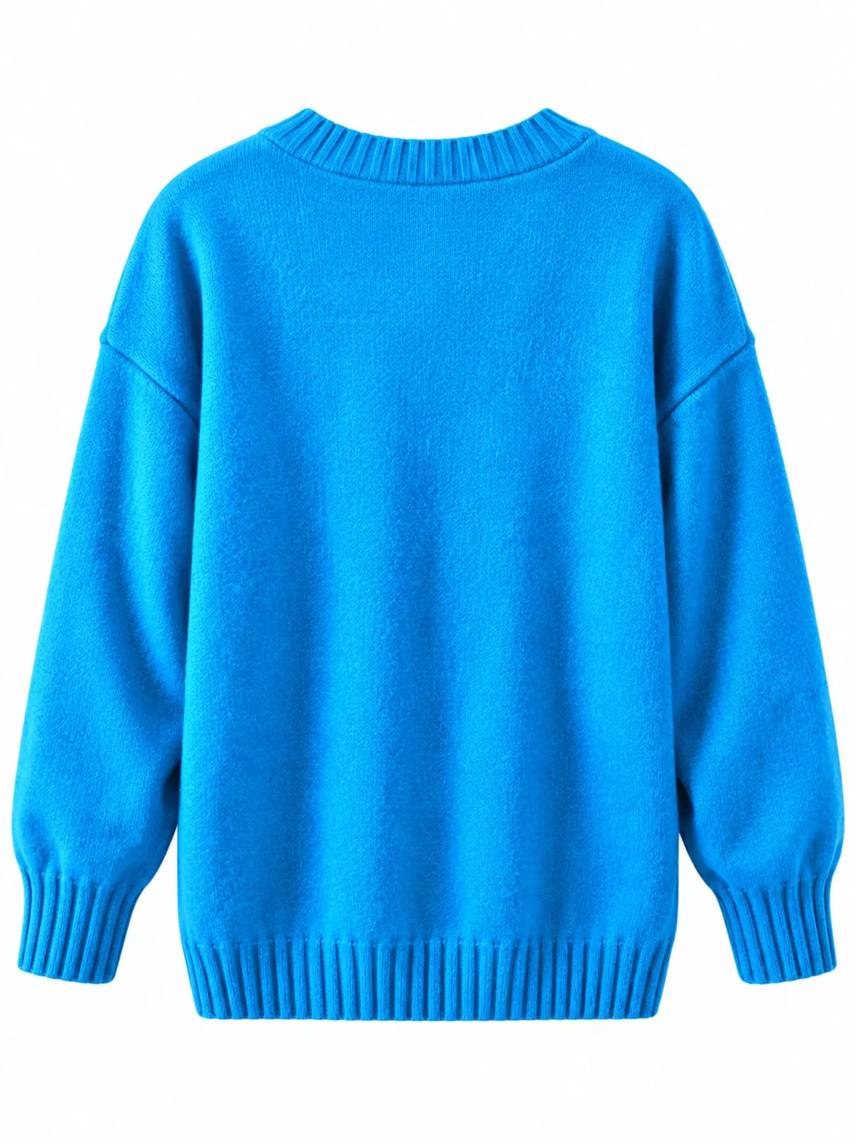 Full Size V-Neck Dropped Shoulder Sweater Plus Size