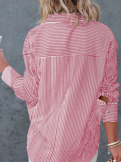 Casual Striped Button-Down Shirt