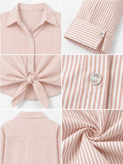 Casual Striped Button-Down Shirt