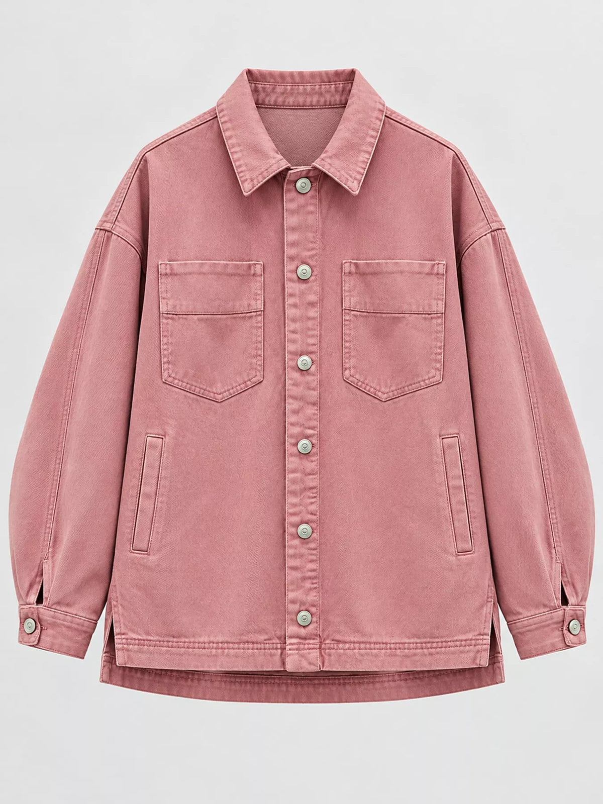 Button Up Long Sleeve Denim Jacket