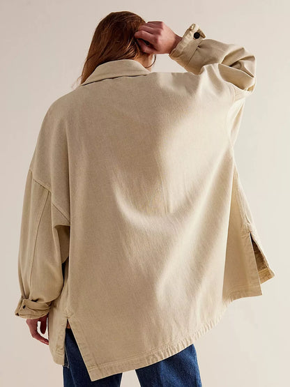 Button Up Long Sleeve Denim Jacket