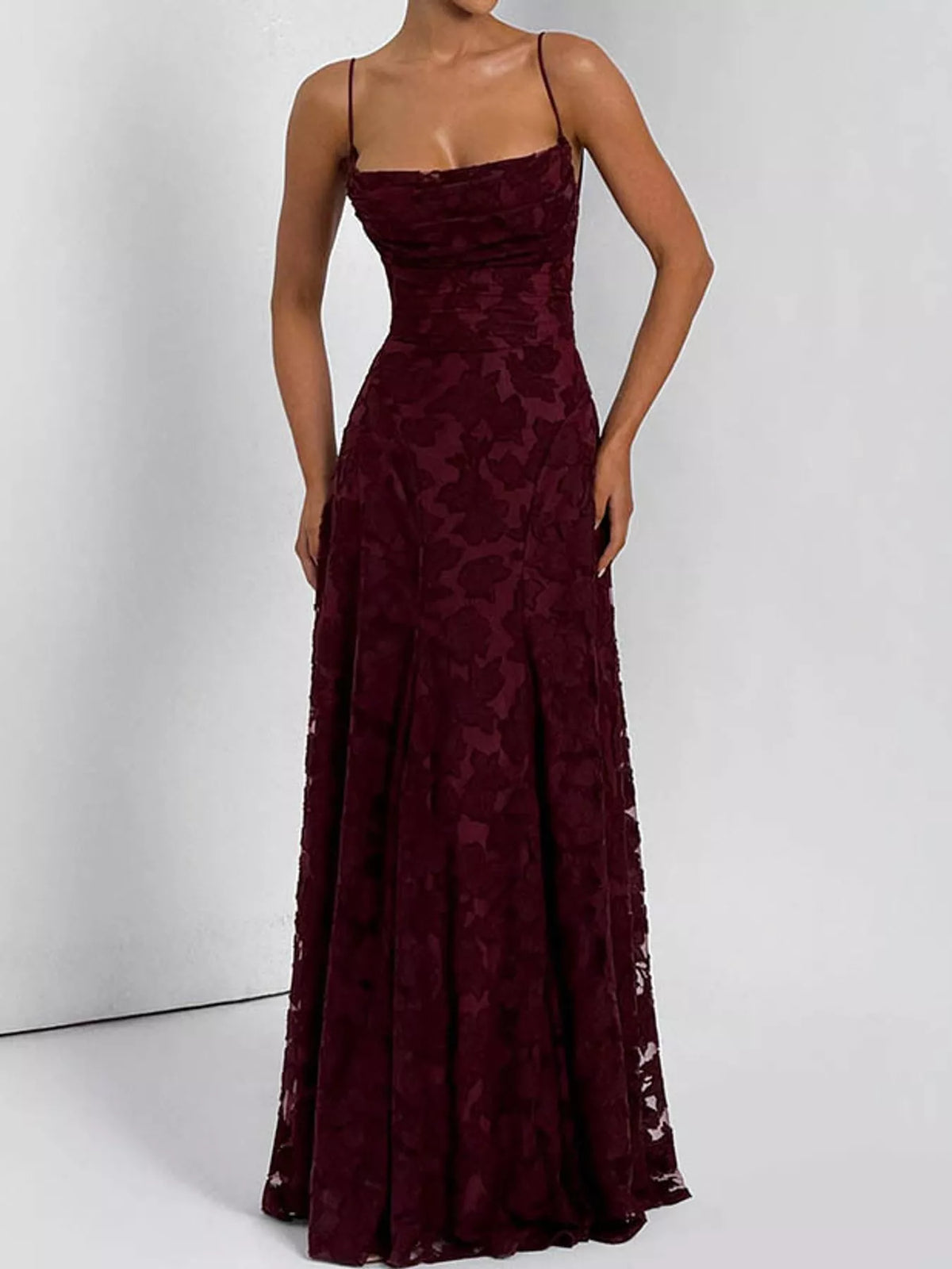 Backless Lace Maxi Dress